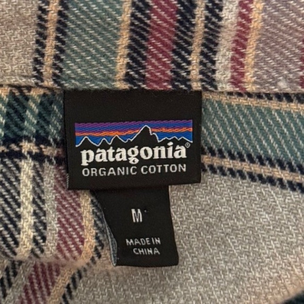 Patagonia Women Plaid Flannel Dress M Grey Organic Cotton Gorpcore Tunic Dress - Picture 6 of 12